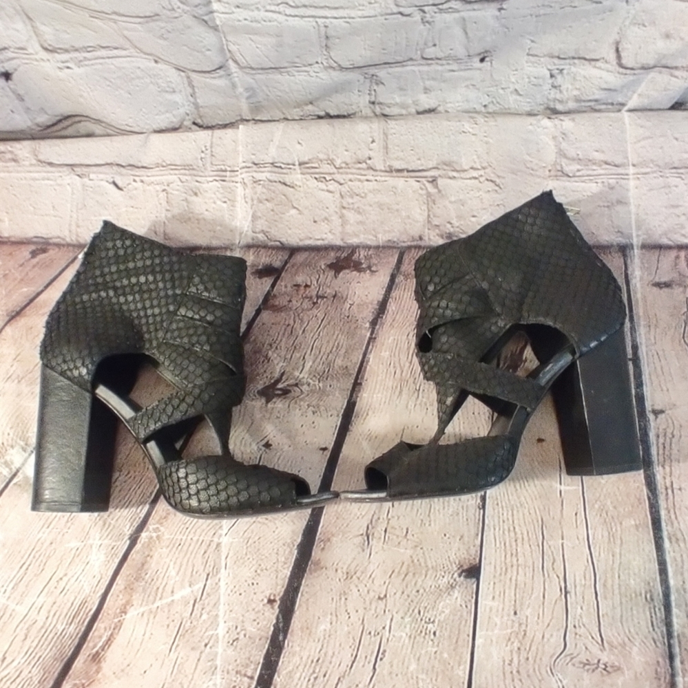 Ash Obsession Heel Sandals Black Shootie Open Toe Heels Size 38